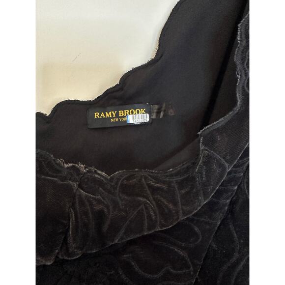 Ramy Brook Adaline Jumpsuit Size 8 Wide Leg, Lace Top One Shoulder - Picture 10 of 10